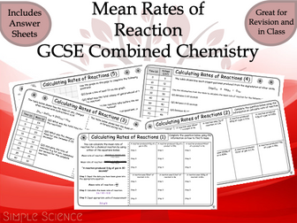 Mean Rate of Reaction - GCSE Chemistry Worksheets