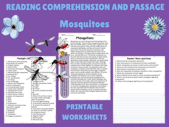 Engaging Reading Passage on Mosquitoes with Interactive Questions