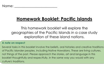 Pacific Islands Booklet