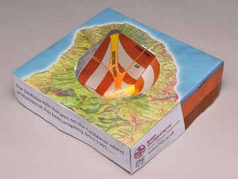 Cut-out 3D model of Soufrière Hills Volcano