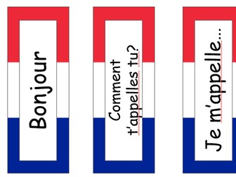 French phrases display tags