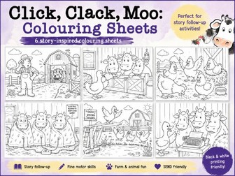 Click clack moo colouring