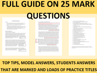 AQA A Level Biology 25 Mark Question FULL REVISION GUIDE