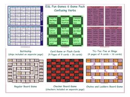 Confusing Verbs 6 Board Game Bundle