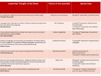 Assembly Programme 2023-2024