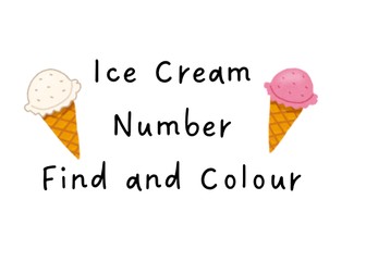 Ice Cream Number Find and Colour