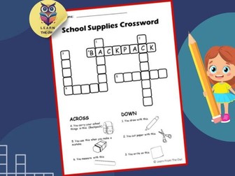 3 Crossword Puzzles for Kindergarten to 2nd Grade