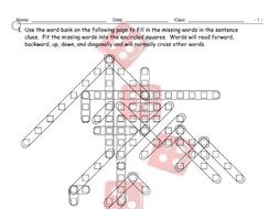 Cardinal-Ordinal Numbers Word Fit