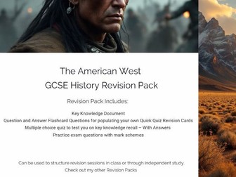 GCSE History The American West Revision Pack