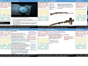 Complete lesson resource for Ted Hughes Bayonet Charge for AQA Conflict cluster