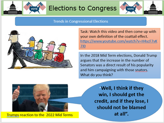 Elections to US Congress (Inc. Mid Term 2022 Review) + practice questions
