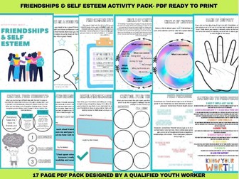 Friendship & Self Esteem Work Book