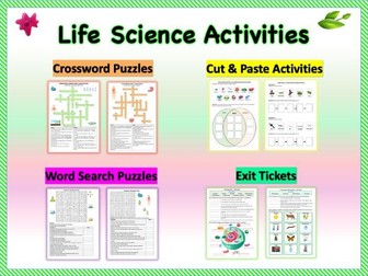 End of the Year - Life Science Activities | Puzzles & Worksheets, Printables
