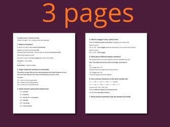 Intro to Fractions: Fun & Visual Guide for KS2 (Ages 7–10)
