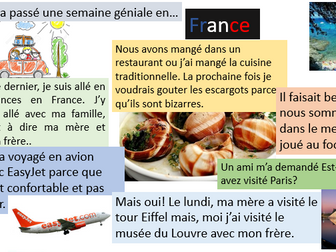 KS3/4 French Writing Holiday Poster