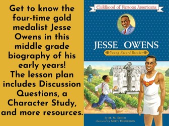 Lesson Plans for Jesse Owens: Young Record Breaker (Olympics, athlete, Black History Month)