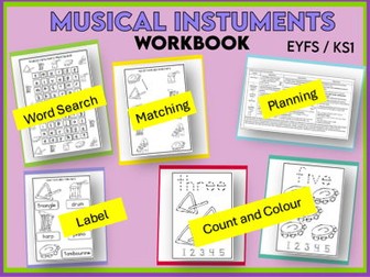 Musical Instruments Workbook EYFS & KS1