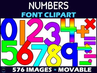 Numbers Font Clipart