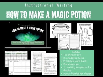Halloween Instruction Writing - How to Make a Magic Potion
