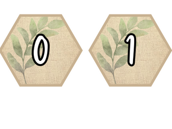 Neutral number line display -20 to 20