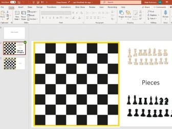 Chess board with movable pieces (ppt)