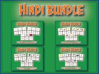 Hindi Match Vocabulary Bundle