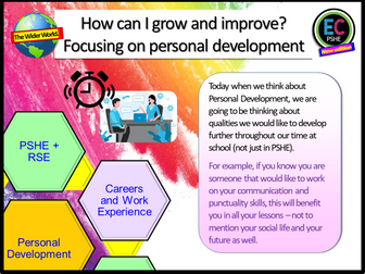 Personal Development PSHE