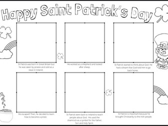 St Patrick’s Day Comic Strip Activity