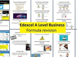 Edexcel A Level Business - Formula revision | Teaching Resources