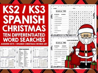 SPANISH CHRISTMAS WORD SEARCHES #1