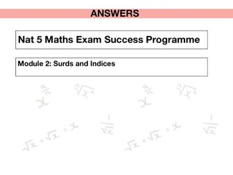 Nat 5 Maths Exam Success Programme – Surds and Indices (Module 2)