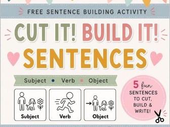 Cut and Build a Sentence Freebie