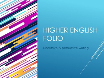 Discursive Folio - Higher English