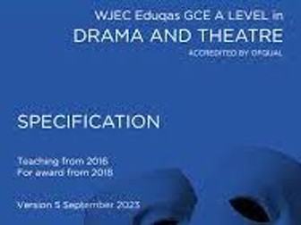 Eduqas A Level Drama - Component 3 - Section A Essay Structure (Top Band Examples with student task)