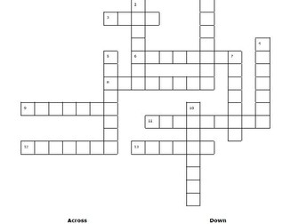 IGCSE Sciences Command Word Crossword