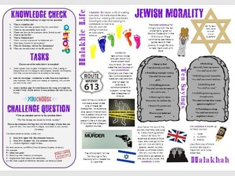 Judaism Task Mat Bundle: Ethics and Values | Teaching Resources