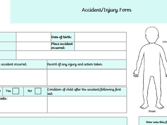 Accident Form with Body Map