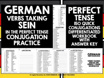 GERMAN VERBS CONJUGATION PRESENT, PERFECT, IMPERFECT TENSES | Teaching ...