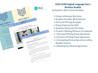CCEA GCSE English Language Unit 4 Revision Booklet
