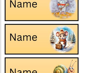 Editable Table Labels 32 Classroom Name Tags for Organization