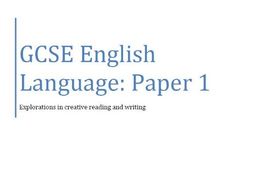 GCSE English Language Paper 1 Exercises | Teaching Resources