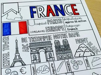 France Colouring and Information Sheet