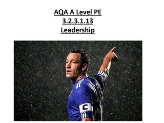 AQA A Level PE - Leadership