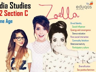 Zoella - Eduqas A Level Media - Component 2: Online Media - PPT & Comprehension