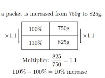 Percentage Change Worksheet (w. Answers)