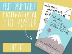 How Far One Can Go – FREE Motivational Mini Poster! | Teaching Resources