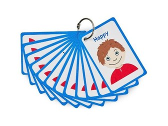 My Feelings and Emotion Boys 12 PECS Flashcards For Visual Aid Special Ed, Speech Delay Non Verbal