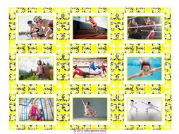 Sports & Exercise Cards 4 Pages = 36 Cards