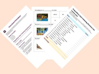 Preposition Scenes Quiz Set 01 - Voca Quest Printable
