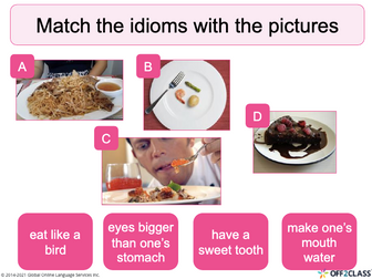 Idioms Describing Food and Eating - ESL/ELL Lesson Plan